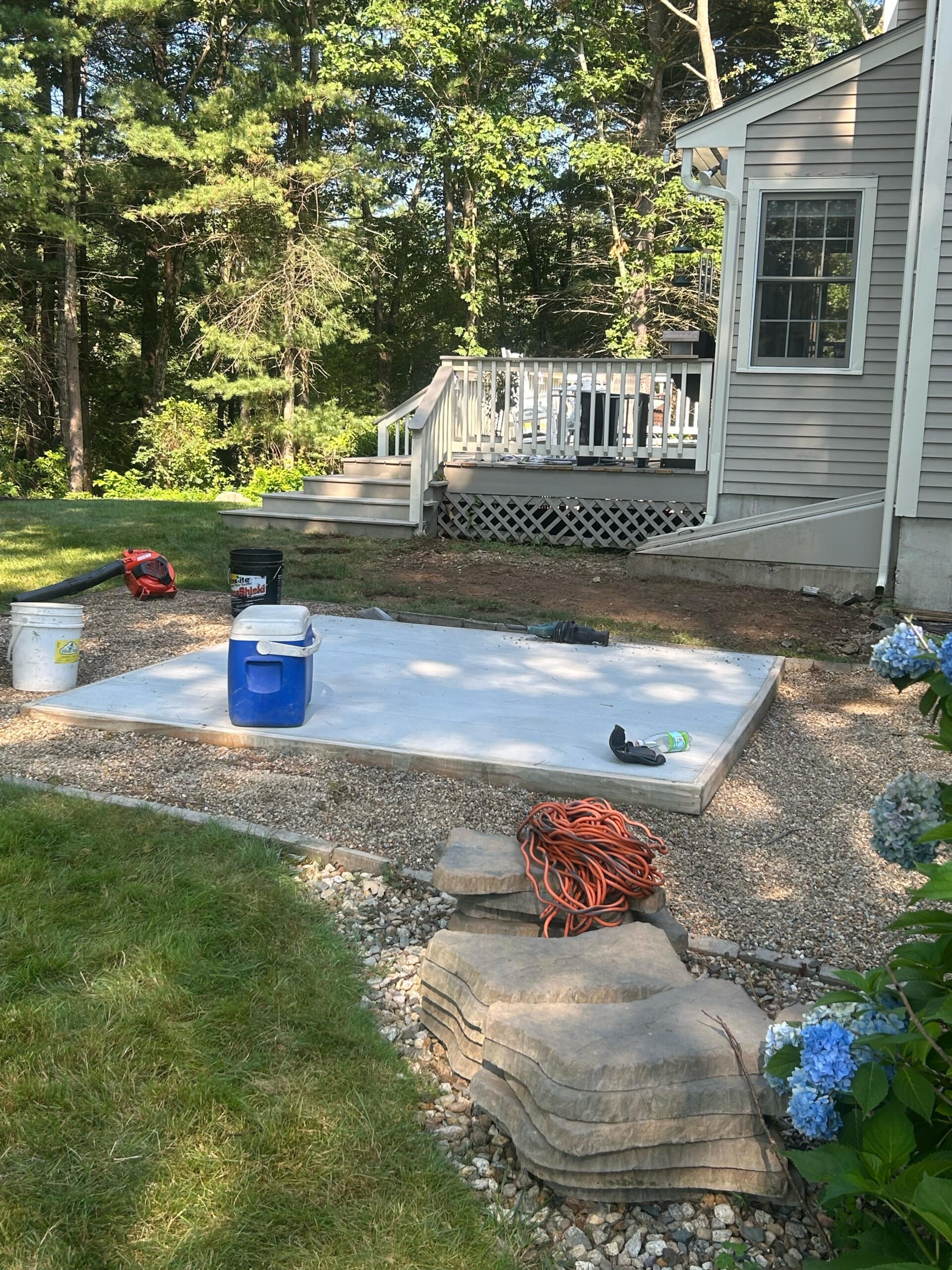 concrete pad landscaping